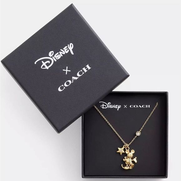 NWT Disney‎ X Coach Holiday Charm Necklace - Picture 1 of 6